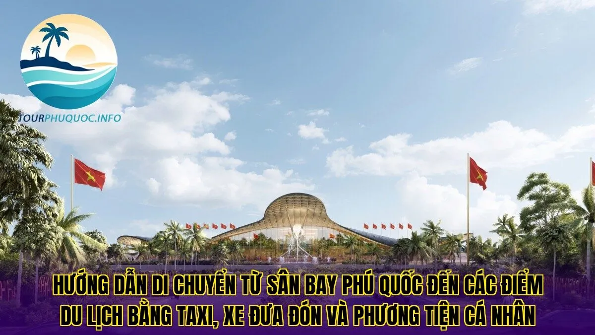 Hướng dẫn di chuyển từ sân bay Phú Quốc đến các điểm du lịch bằng taxi, xe đưa đón và phương tiện cá nhân