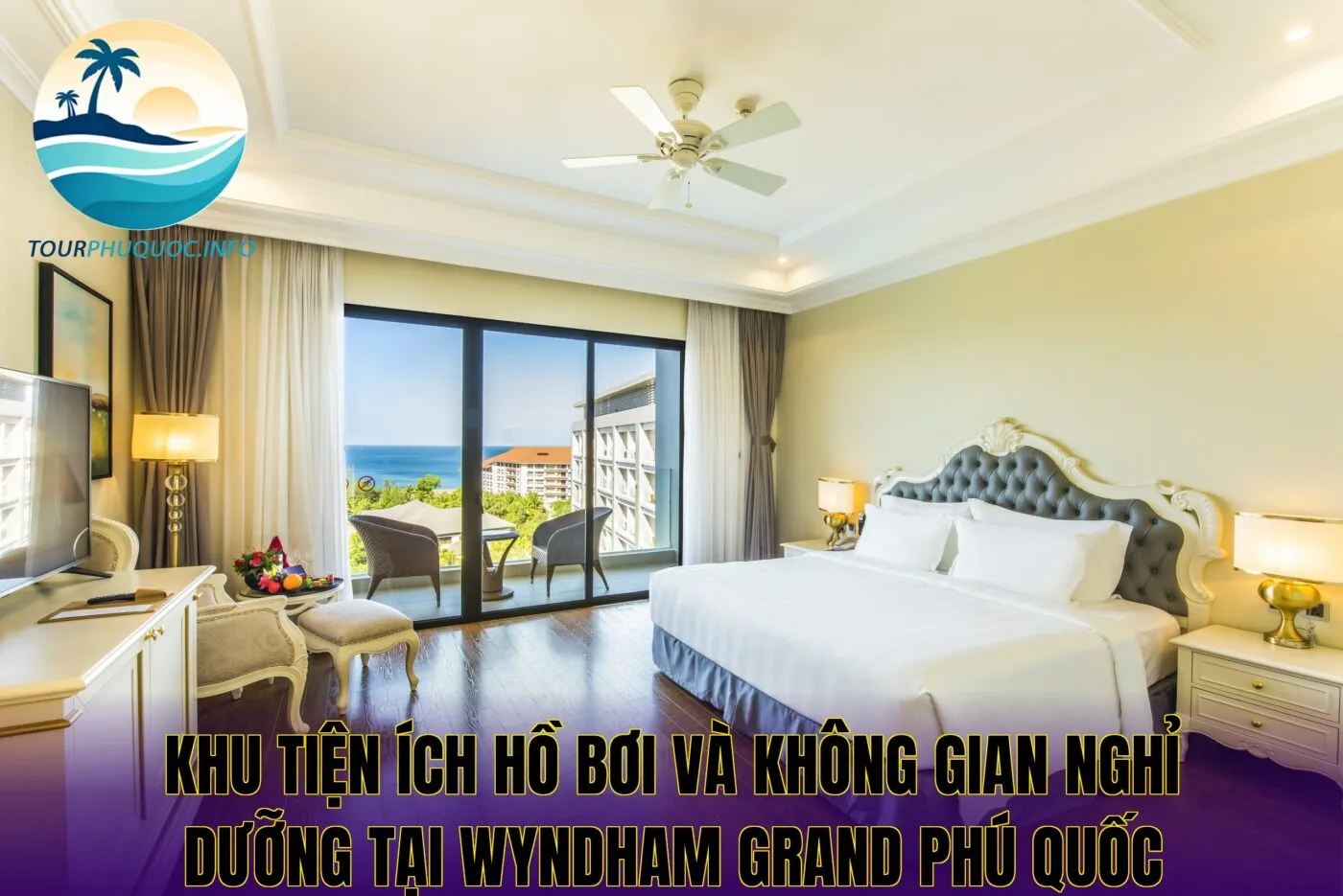 Khu tiện ích hồ bơi và không gian nghỉ dưỡng tại Wyndham Grand Phú Quốc